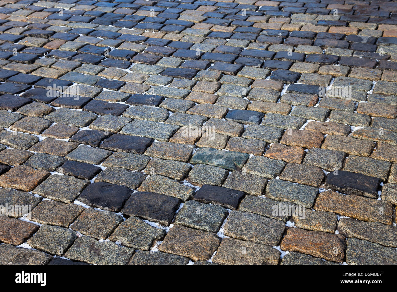 Grey paving stones of the Red square in Moscow as background Stock Photo