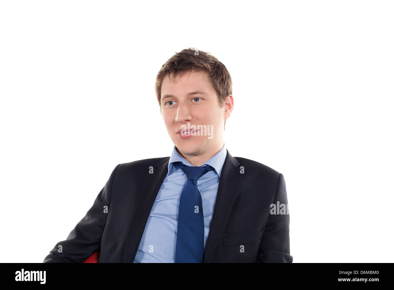 portrait of a young stylish businessman on a white background Stock Photo