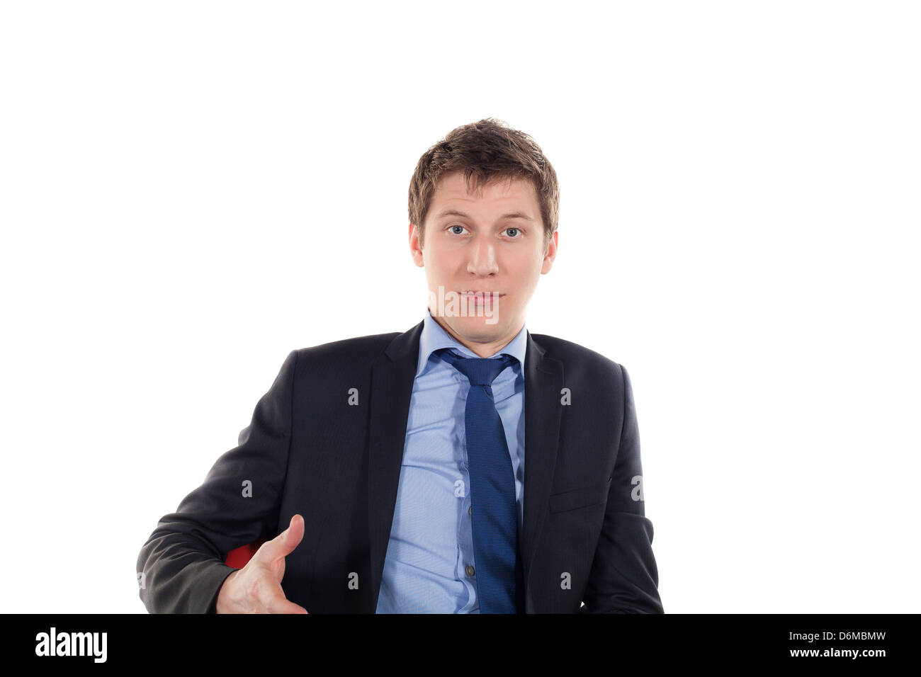 portrait of a young stylish businessman on a white background Stock Photo