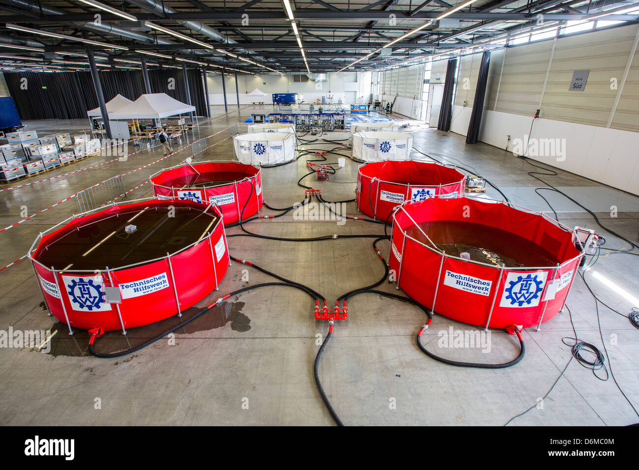 Mobil drinking water treatment plant.Mobile water supply system in case