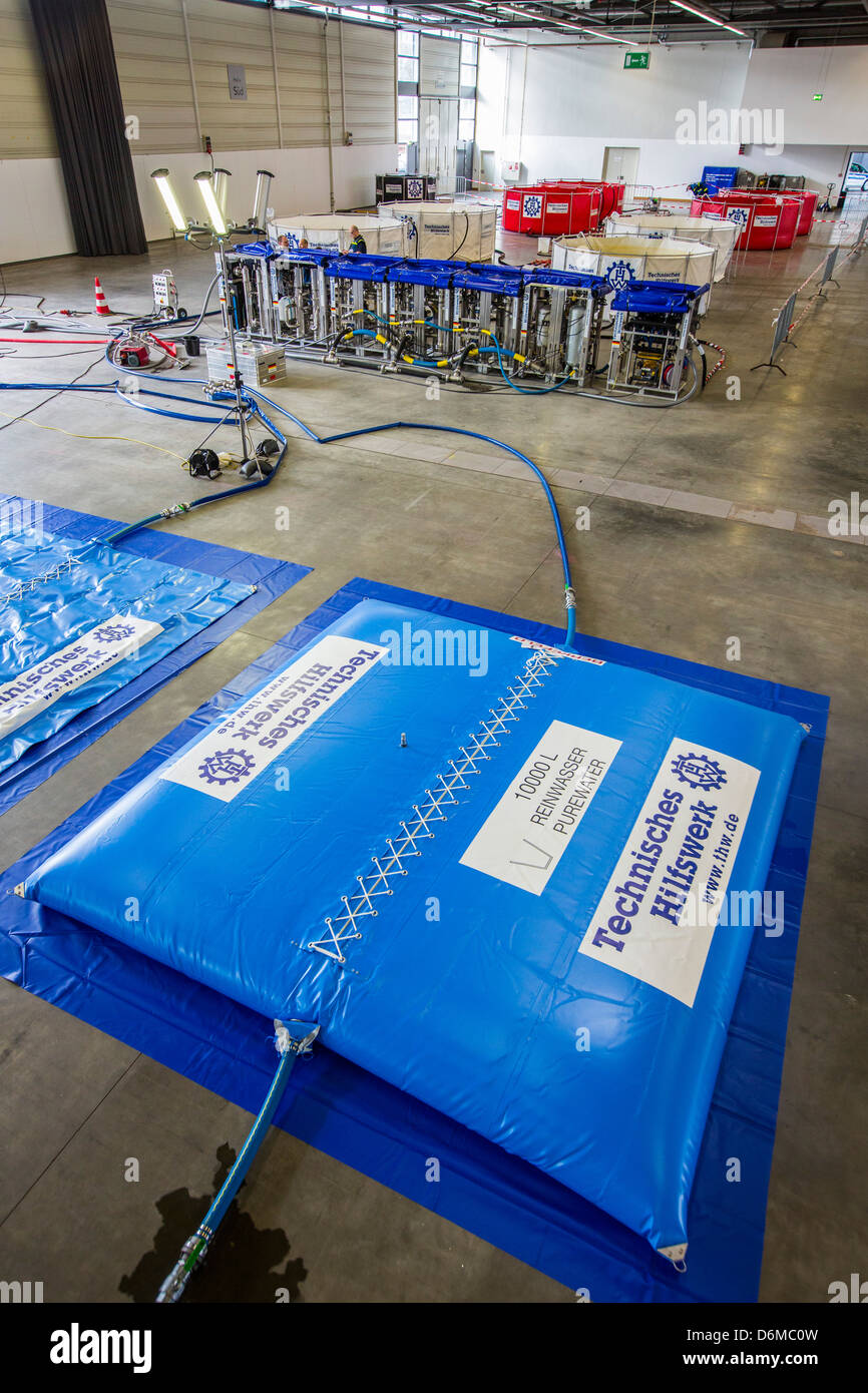 Mobil drinking water treatment plant.Mobile water supply system in case