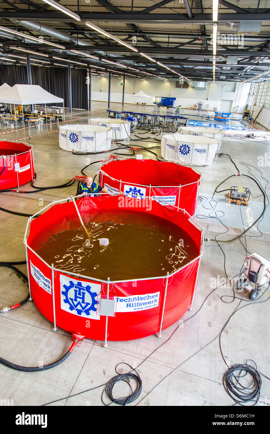 Mobil drinking water treatment plant.Mobile water supply system in case of disaster. Produces