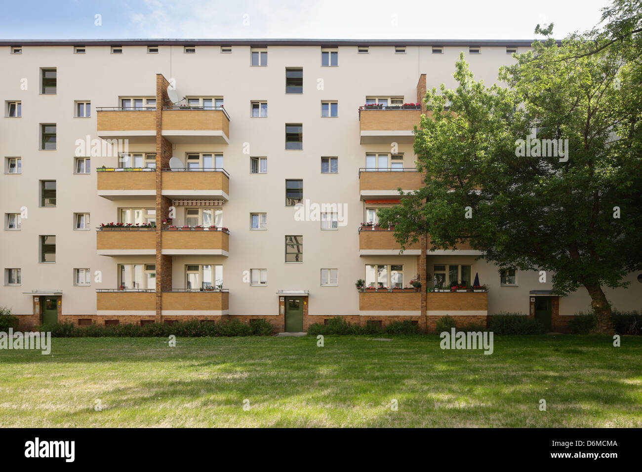 Berlin, Germany, apartment house in the residential area Haselhorst Stock Photo