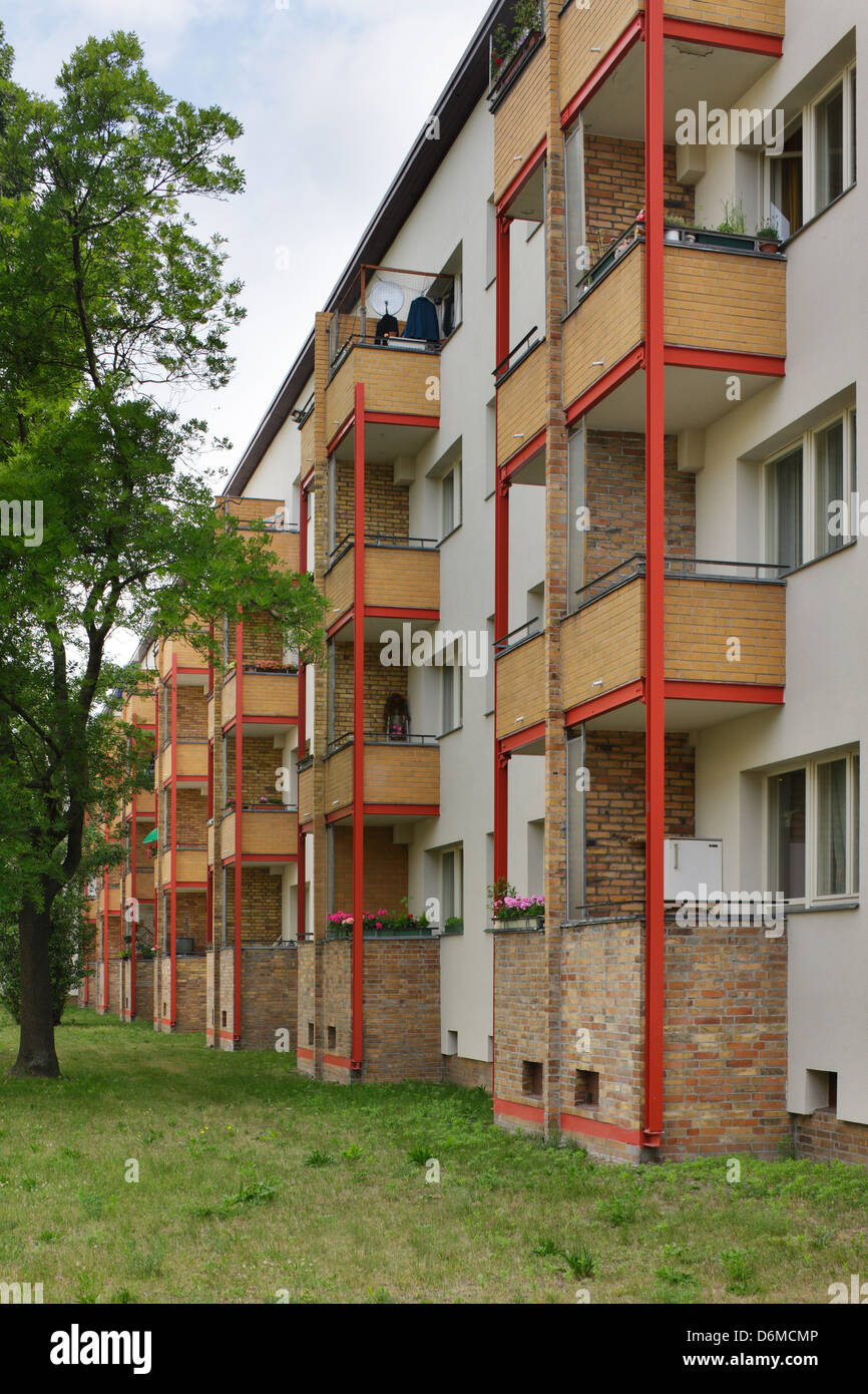 Berlin, Germany, apartment house in the residential area Haselhorst Stock Photo