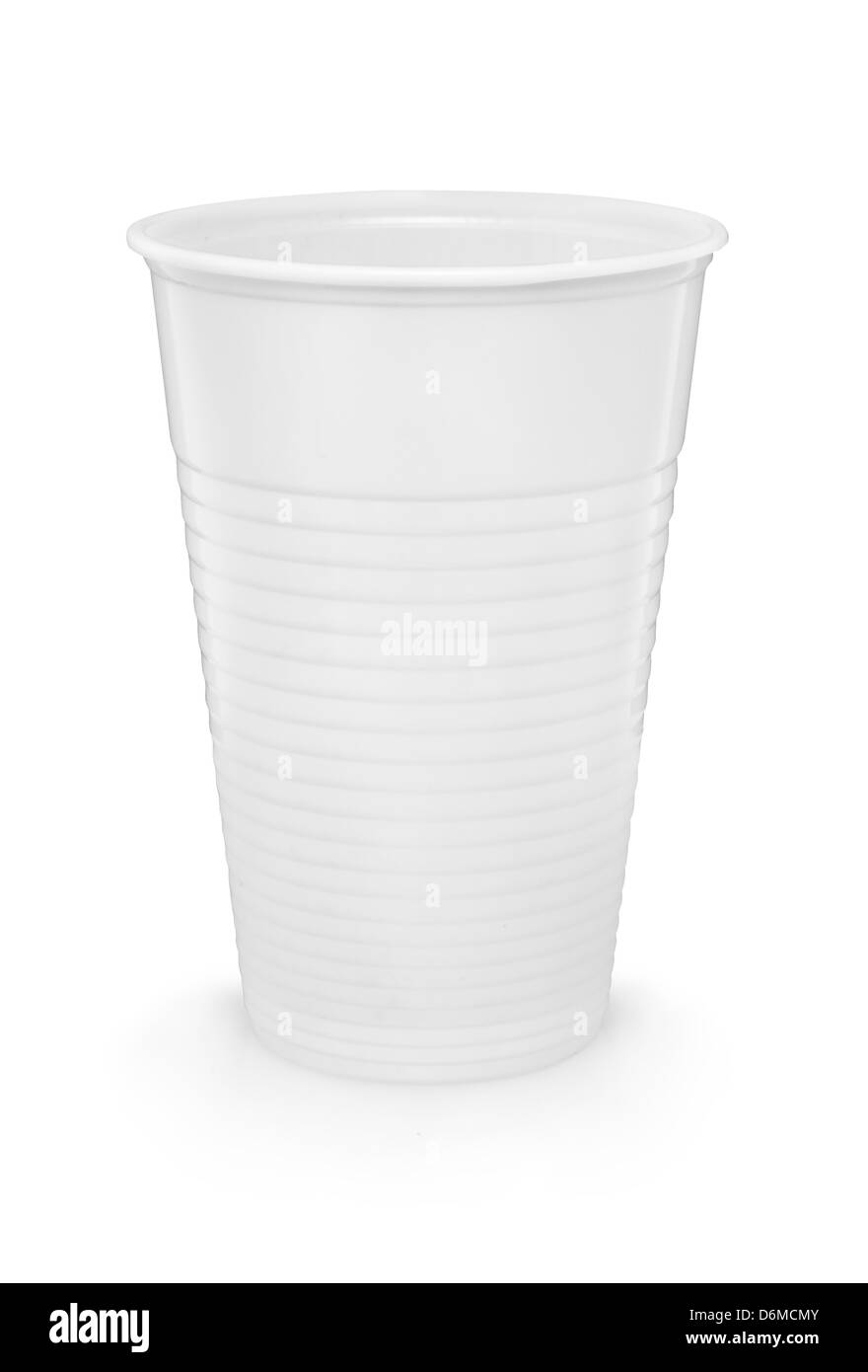 plastic cup on white background with path Stock Photo