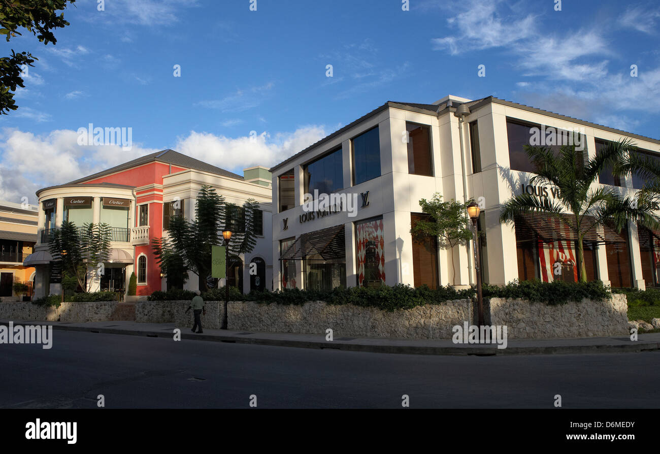 Holetown, Barbados, the modern shopping complex in the center Limegrove Stock Photo
