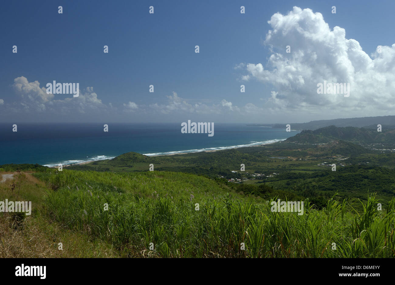 Cherry Tree Hill, Barbados, View from Cherry Tree Hill to the sandy