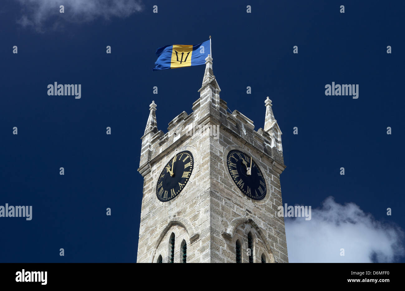 Bridgetown, Barbados, the striking bell tower of the Parliament Stock Photo