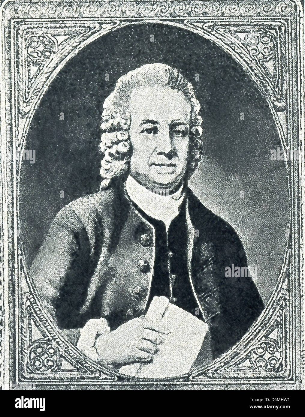 The Swedish scientist, philosopher,  and theologian is Emmanuel Swedenborg (1688-1772) who wrote Heaven and Hell. Stock Photo