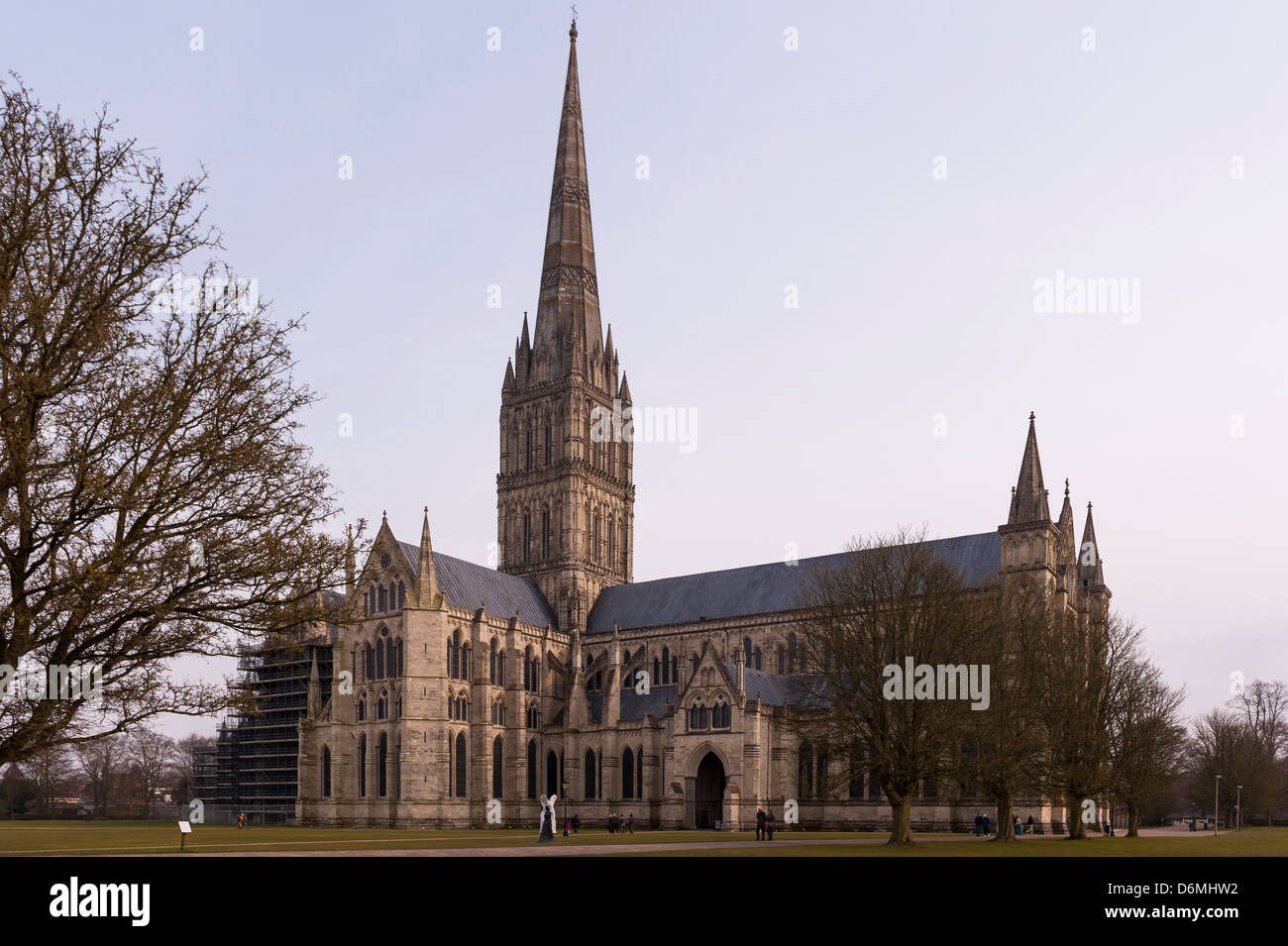 Salisbury Cathedral in Salisbury , Wiltshire , England , Britain , Uk Stock Photo