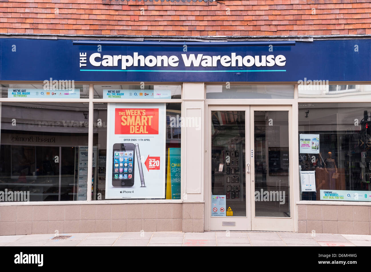 The Carphone Warehouse Shop store in Salisbury , Wiltshire , England , Britain , Uk Stock Photo