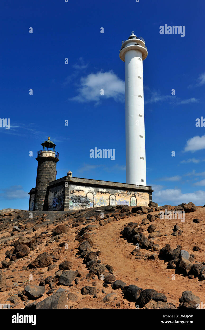 The Old And New Faro De Pechiguera Lighthouses Playa Blanca