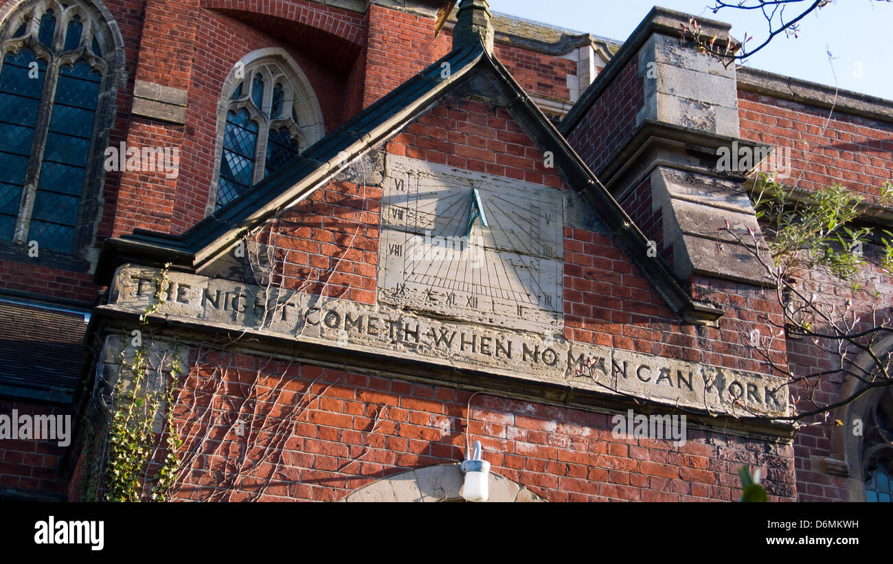 Church sundial with biblical inscription,St Augustine's Church