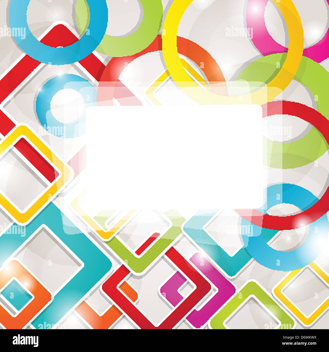 Abstract background with circles and squares Stock Photo - Alamy