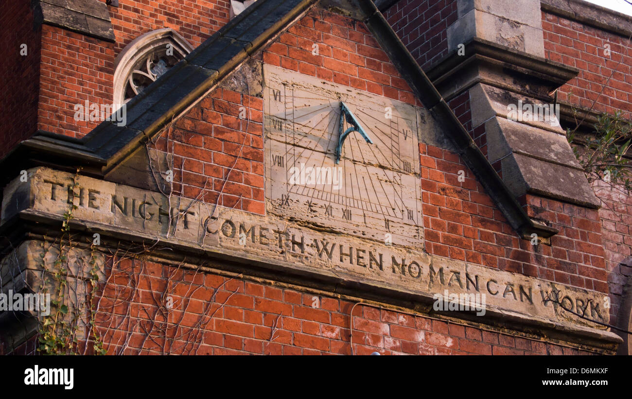 Church sundial with biblical inscription,St Augustine's Church
