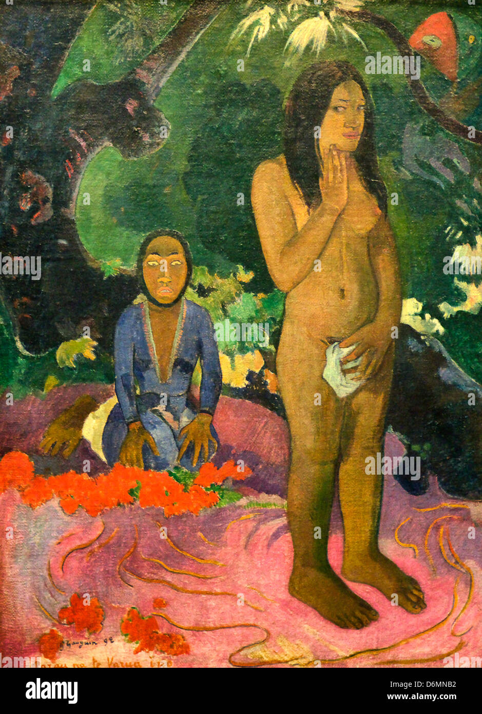 Parau na te Varau ino - Words of the Devil by Paul Gauguin Stock Photo