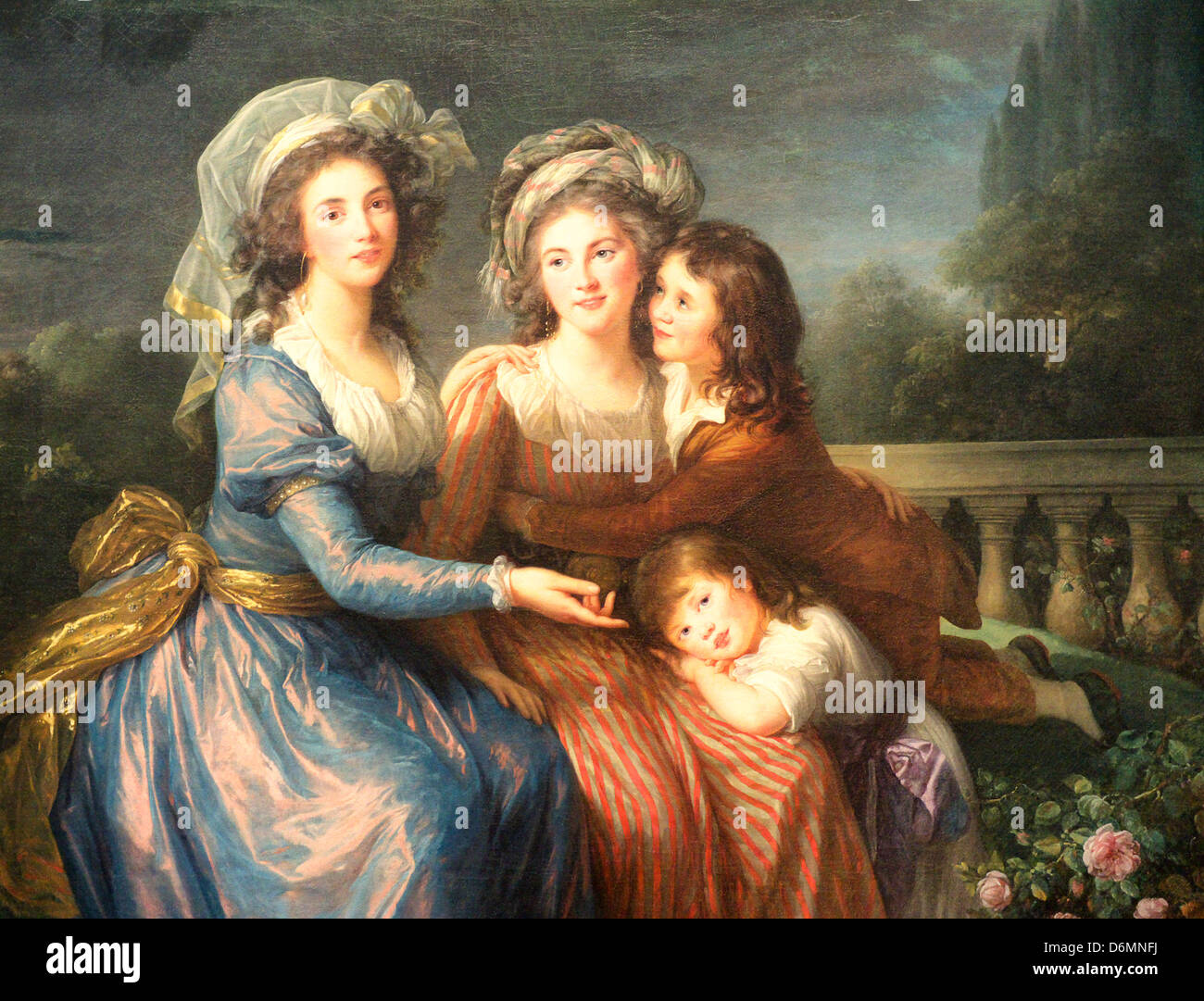 The Marquise de Pezay and the Marquise de Rouge with her sons Alexis