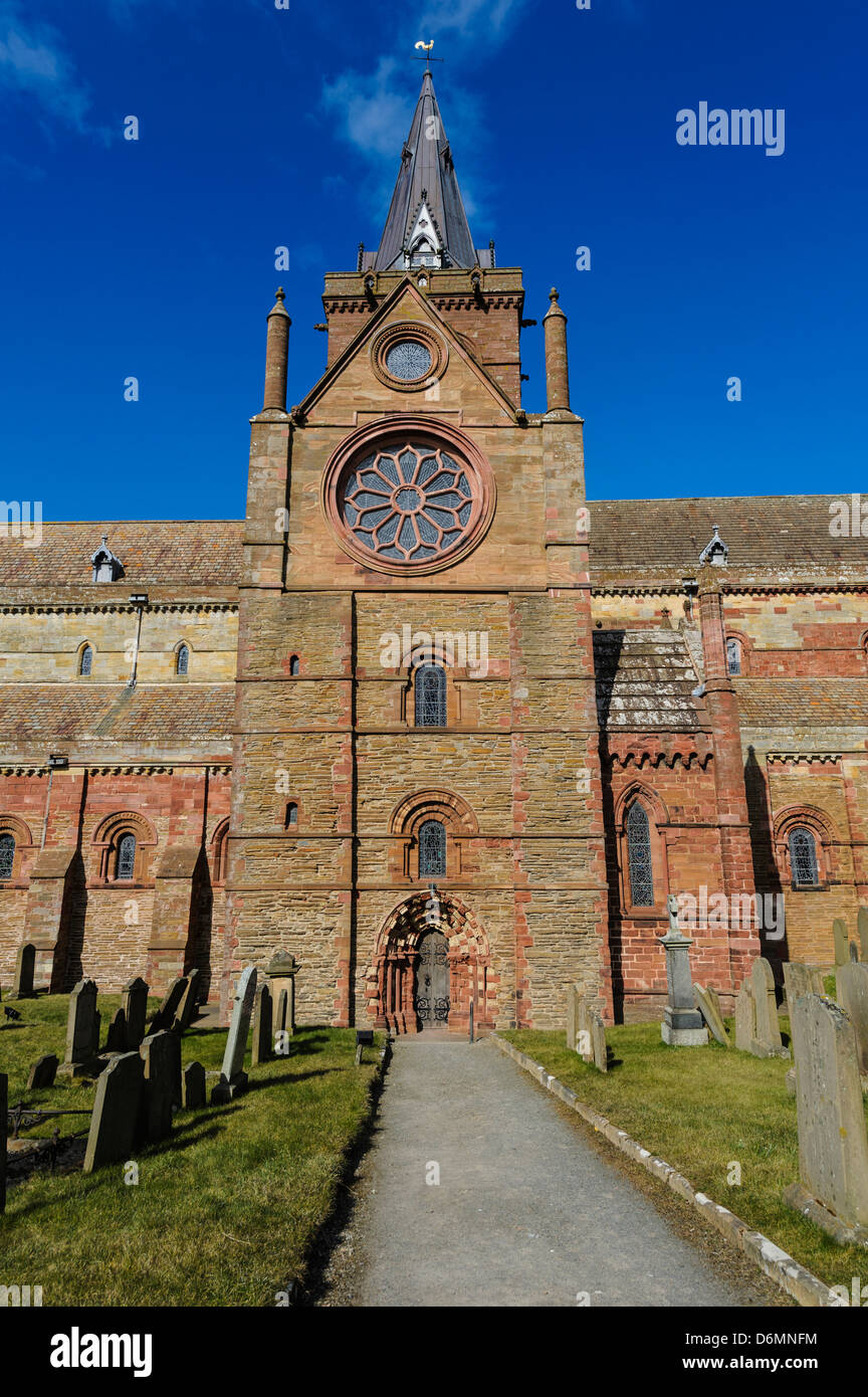 St Magnus Cathedral - Britain’s most northerly Cathedral Orkney Stock Photo