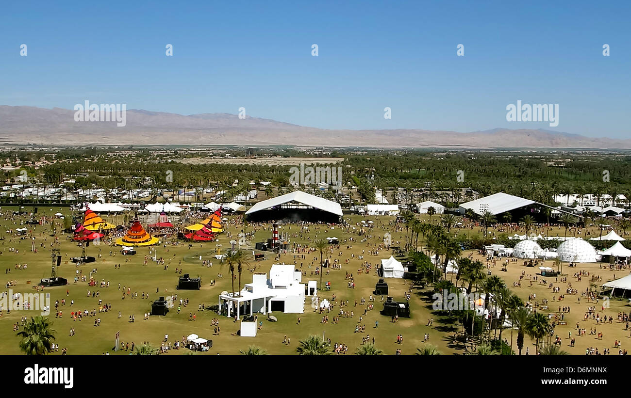 Coachella music festival aerial hires stock photography and images Alamy