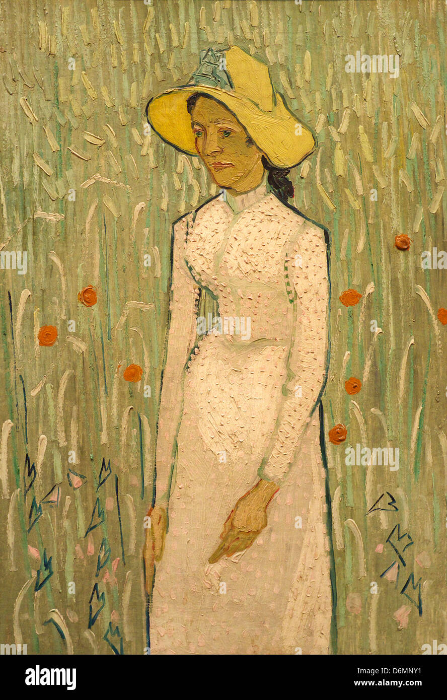 Girl in White by Vincent Van Gogh Stock Photo
