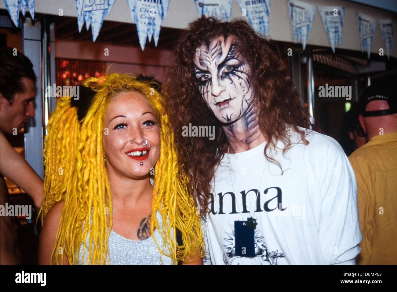 man and woman with make up at the dunstable tattoo and body piercing