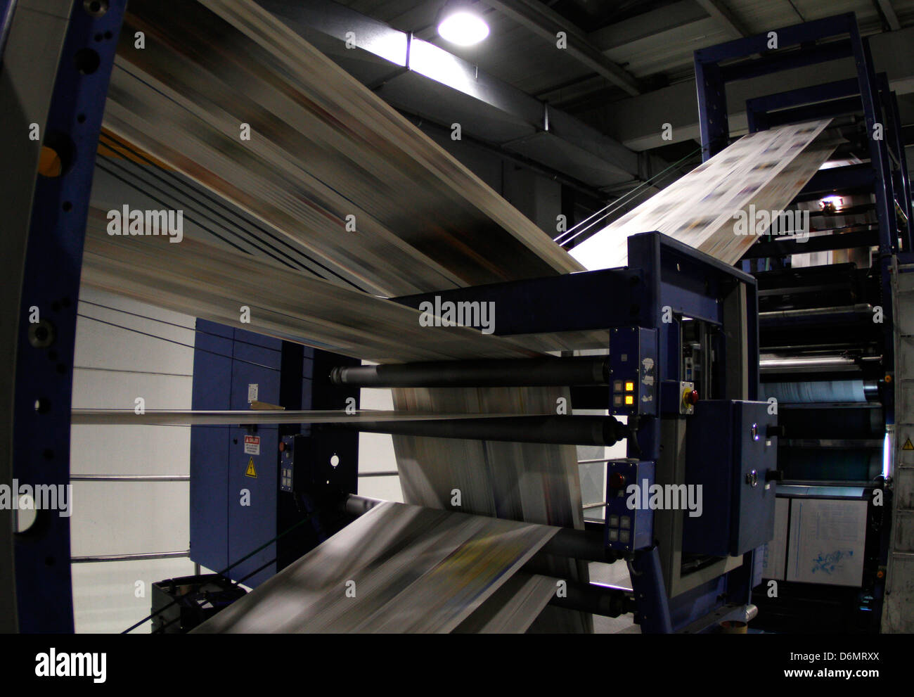 Rotary printing press Stock Photo