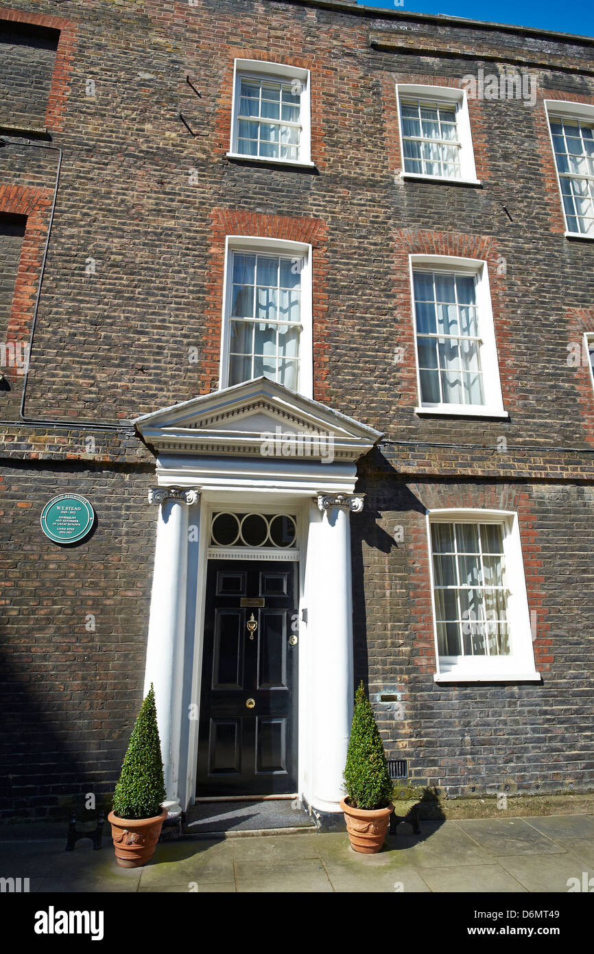 Former home of W T Stead Journalist & Reformer Lord North Street Westminster London UK Stock Photo
