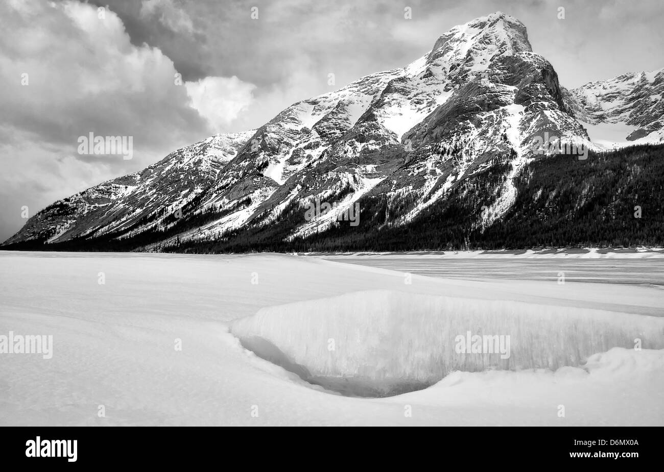 This image was taken at Spray Lakes, Alberta, Canada Stock Photo