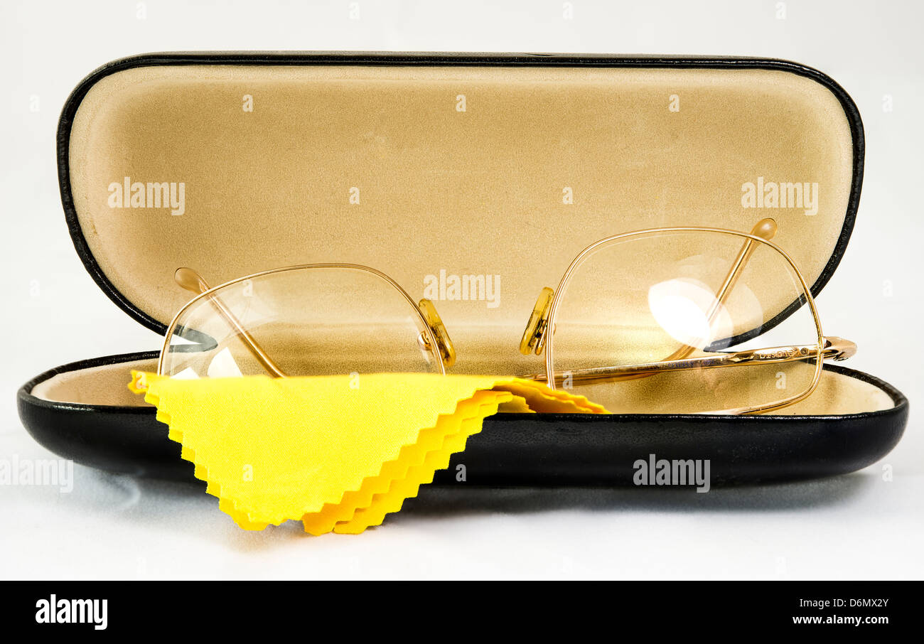 Reading Glasses in Case Stock Photo Alamy
