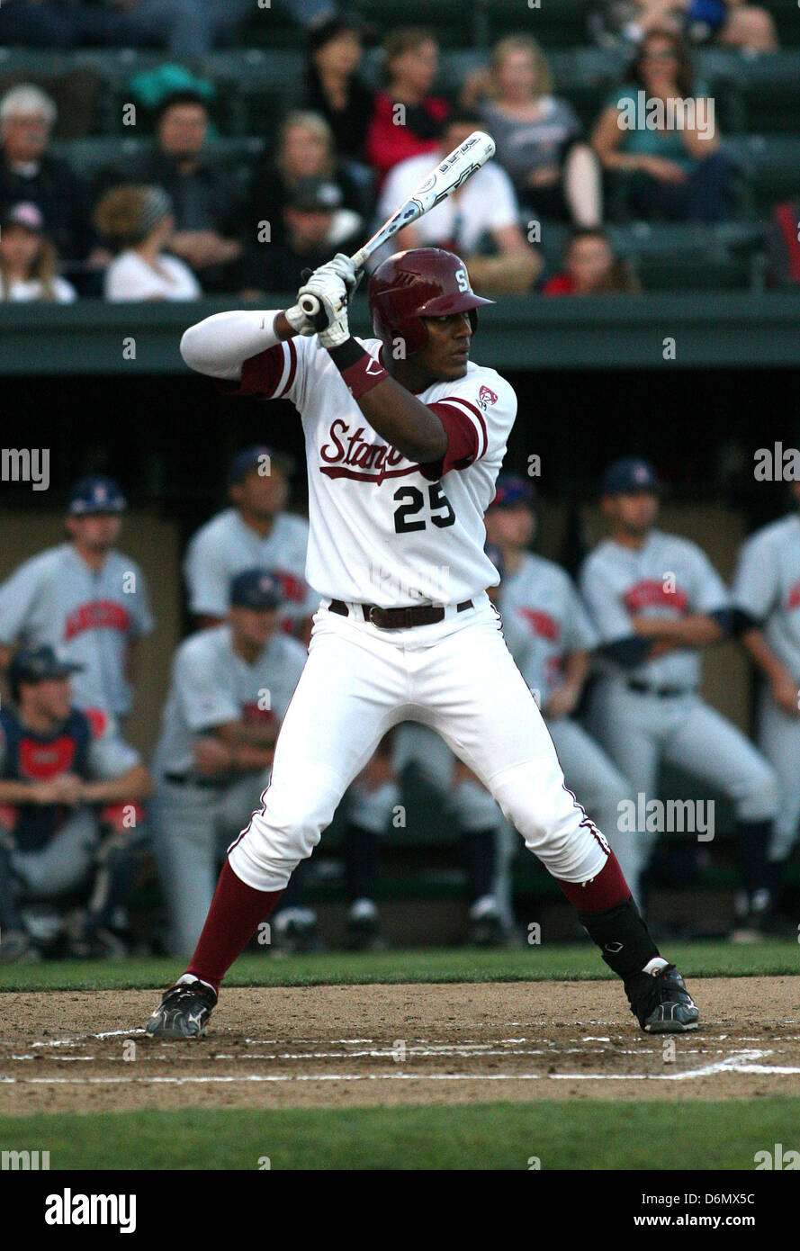 April 19, 2013: Stanford outfielder #25 Austin Wilson at bat during Stock  Photo - Alamy