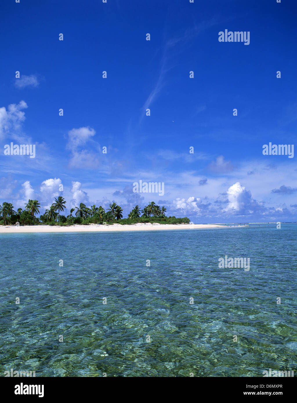 Tropical Island, Aitutaki Atoll, Cook Islands, South Pacific Ocean Stock Photo