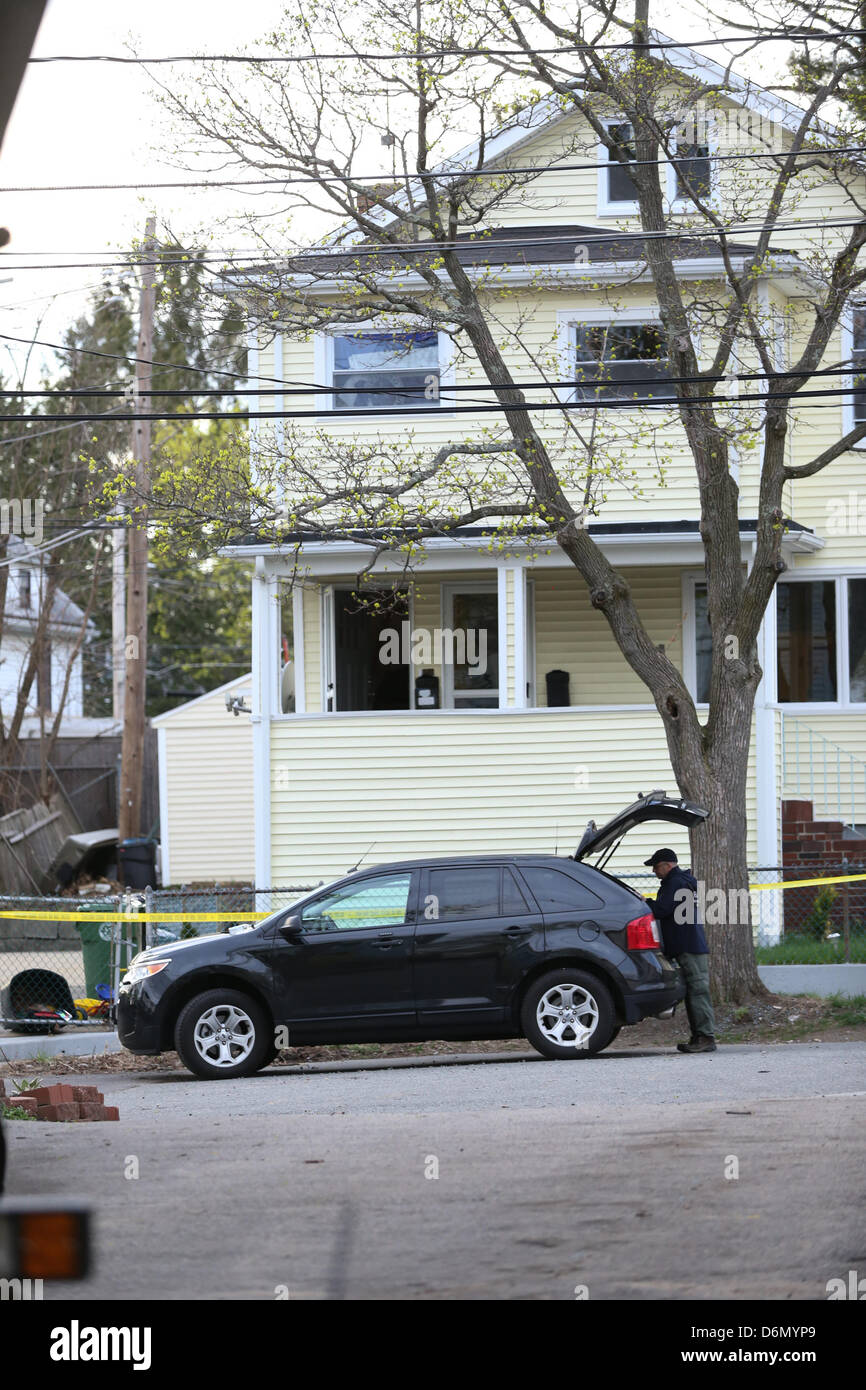 Watertown, Massachusetts, USA. 20th April, 2013. The scene surrounding