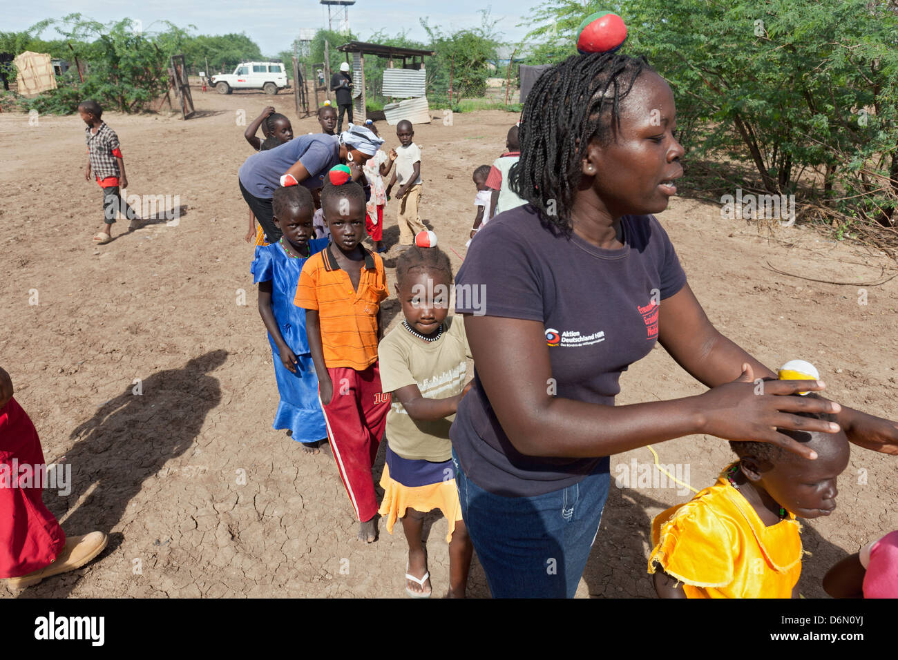 Kakuma, Kenya, Waldorfpaedagogik in Kakuma refugee camp Stock Photo