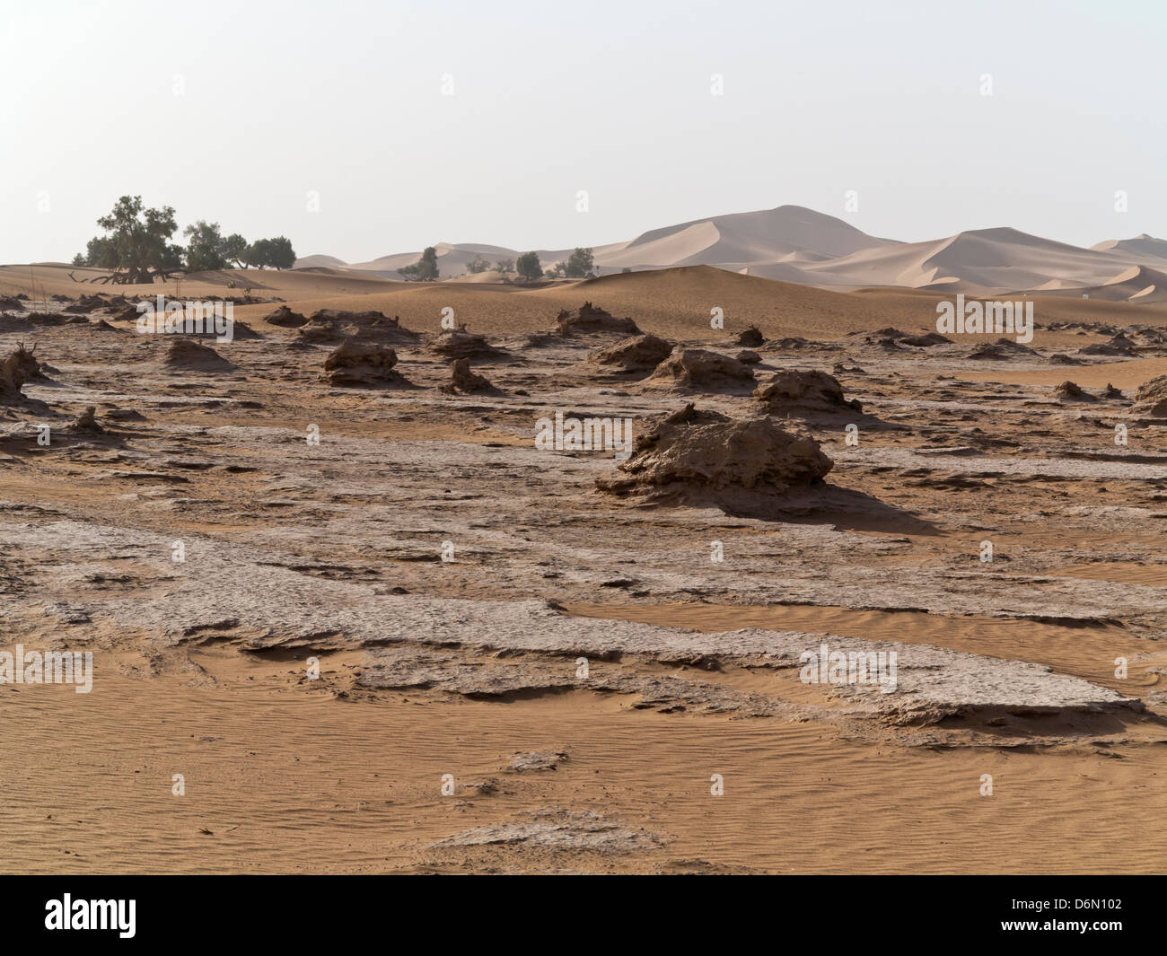 Moroccan landscape - looking across plains in southern Morocco Stock Photo