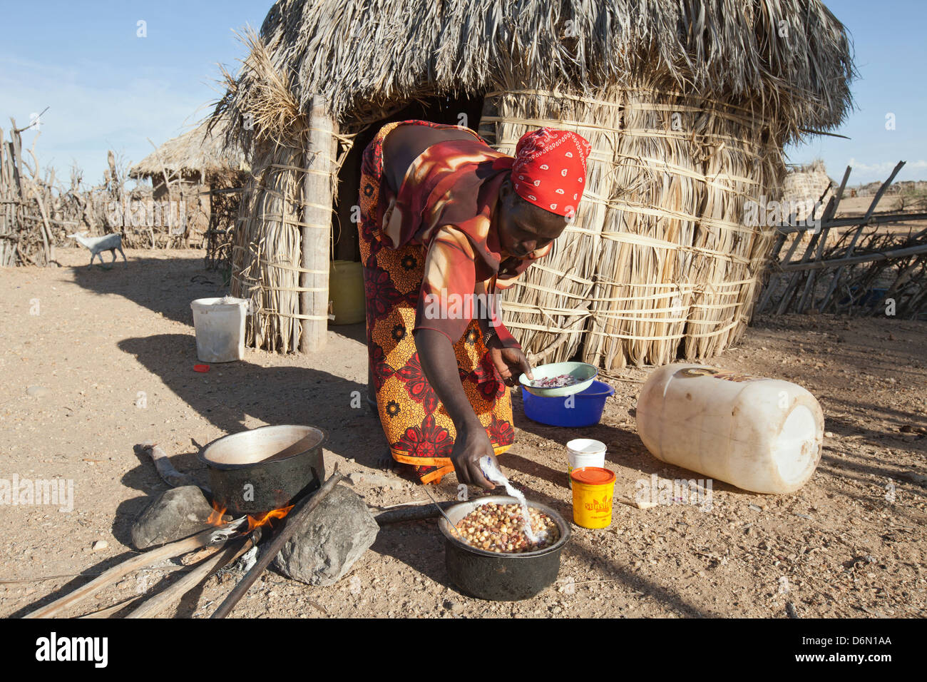 Lodwar, Turkana, Alice Kodet, participant of the Mother-to-Mother-Committees Stock Photo