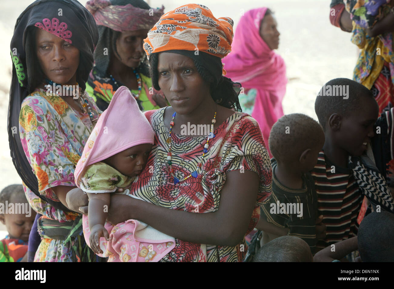 Guyan, Ethiopia, mothers in the Islamic Relief Health Station Stock Photo
