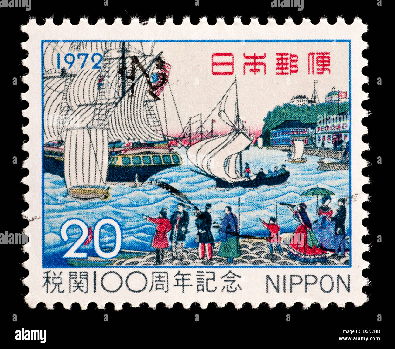 Postage stamp from japan depicting hires stock photography and images