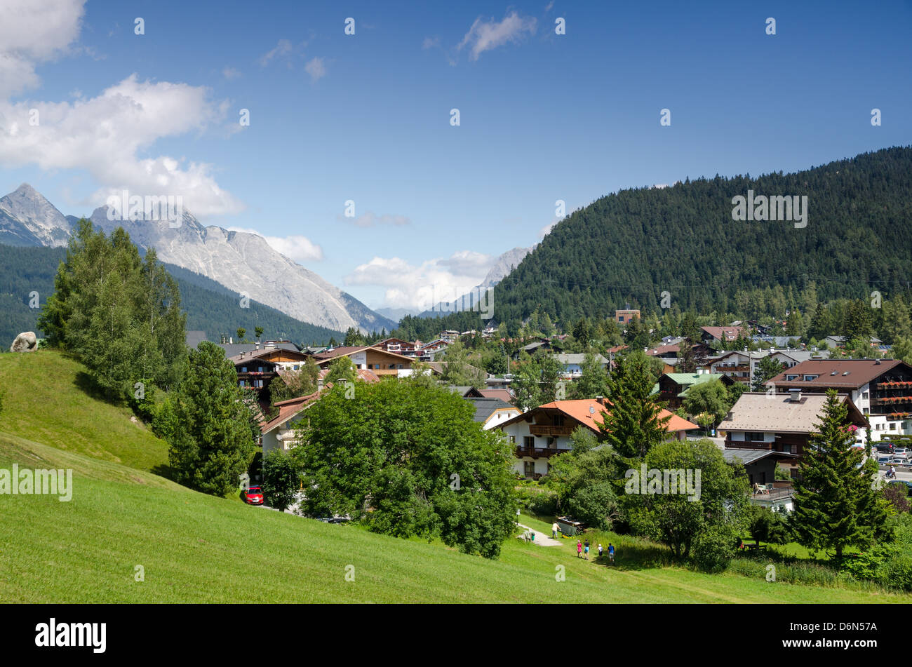 Seefeld, Austria in summer time Stock Photo