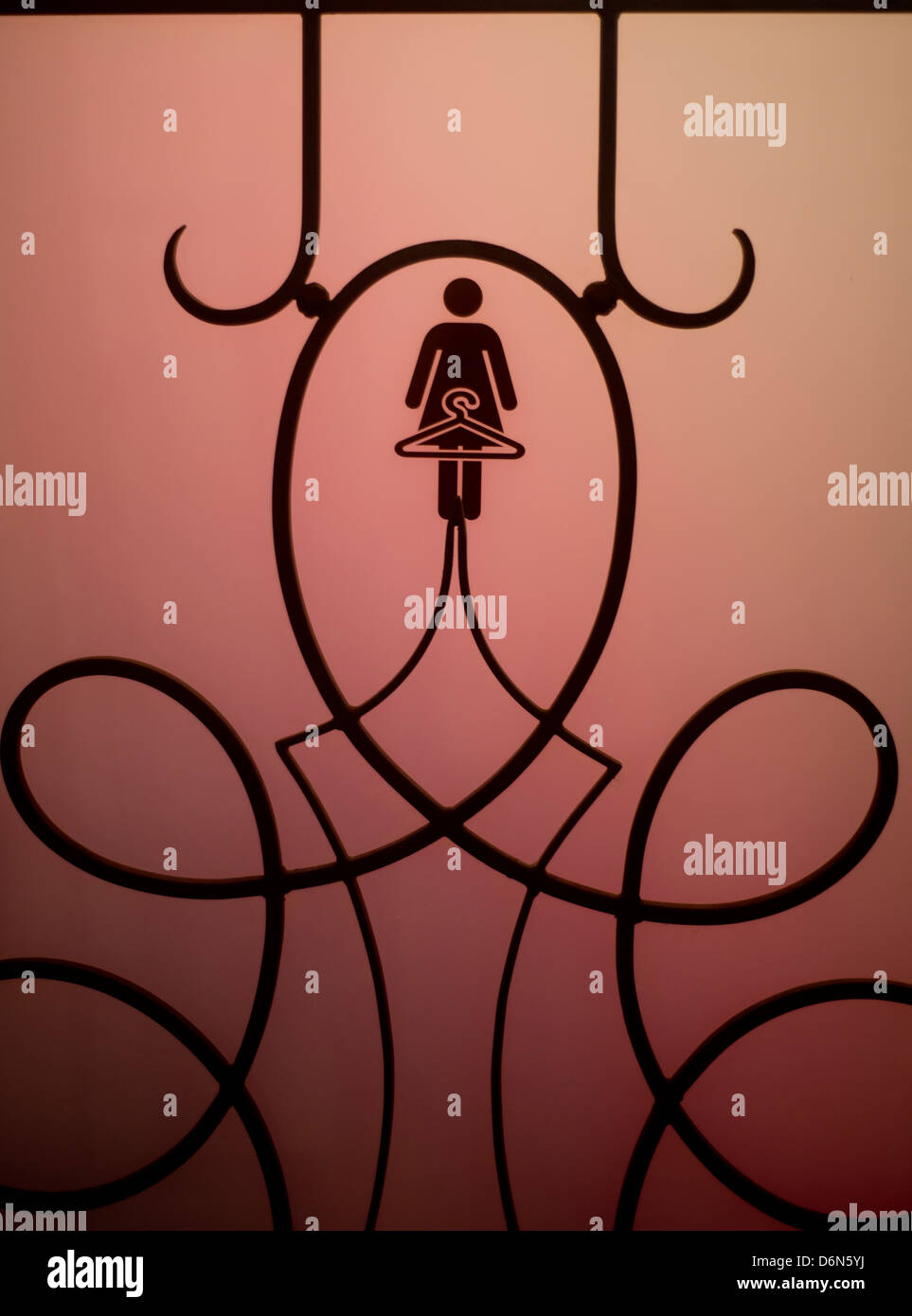 Ladies cloakroom Stock Photo Alamy