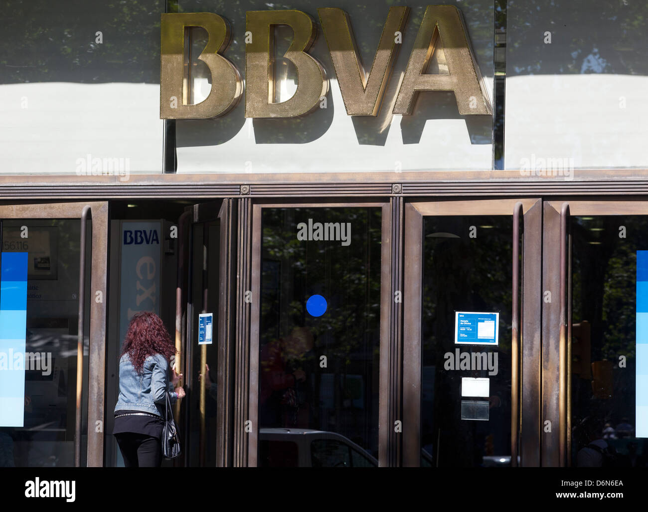 Barcelona, Spain, a subsidiary of BBVA Banco Bilbao Vizcaya Stock Photo