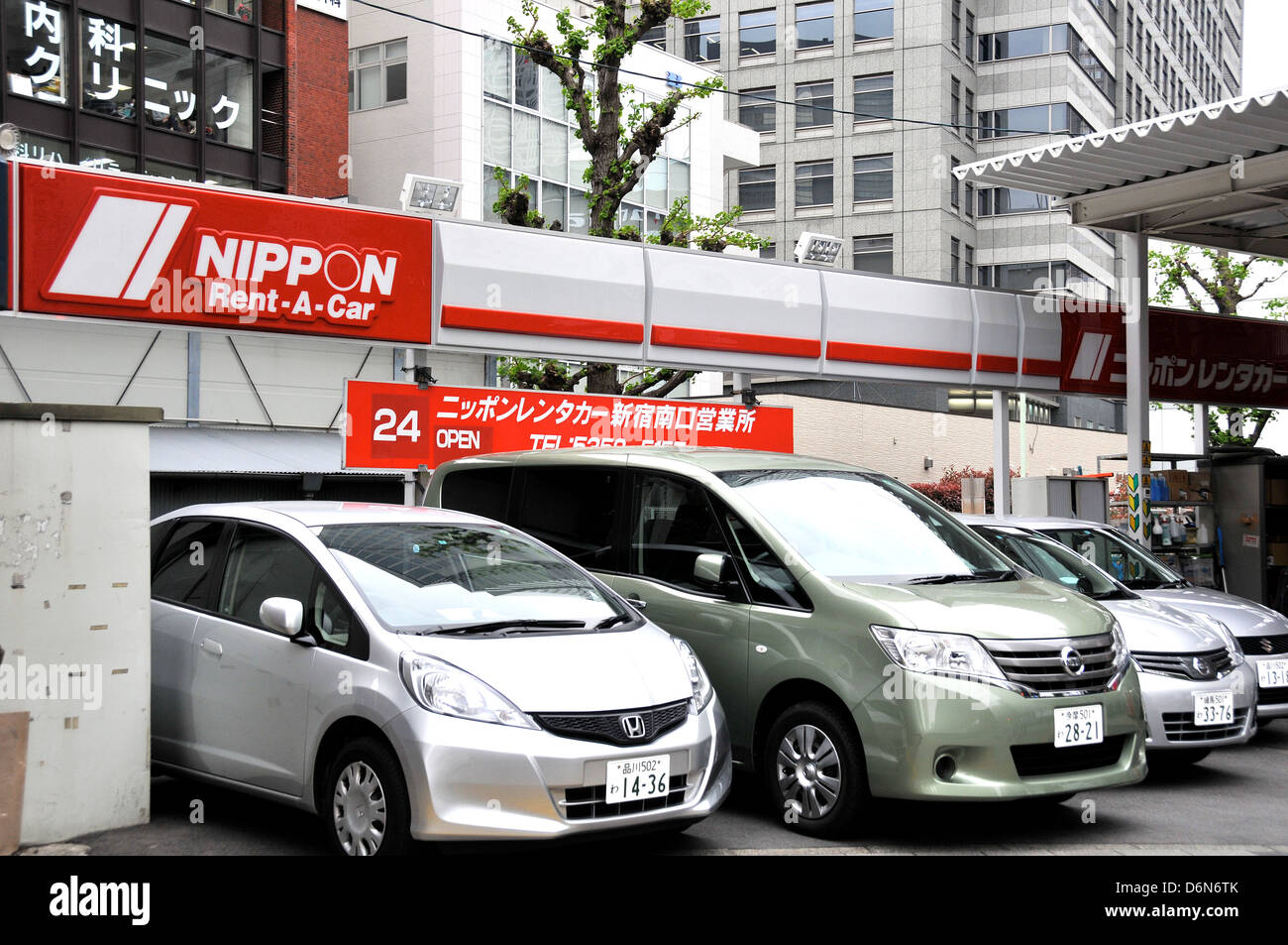Nippon rent a car office in street Shinjuku Tokyo Japan Stock Photo - Alamy