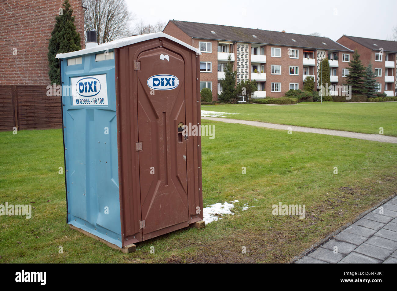 Dixi mobile toilet Stock Photo