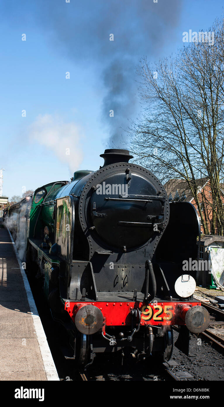 Nostalgic steam trains on the Watercress Line in Hampshire Stock Photo