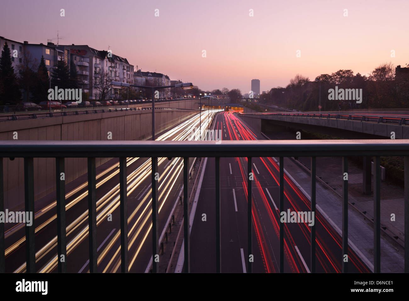 Berlin, Germany, motorway A 103 in Berlin at the Peace Bridge Auer Stock Photo