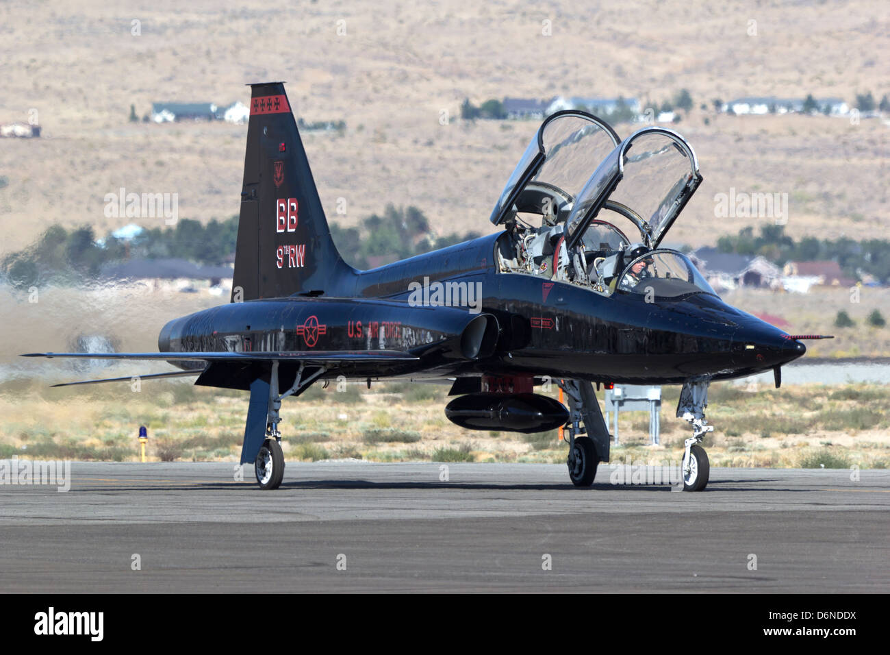 Northrup T-38 Talon of the 9th Reconnaissance Wing based at Beale AFB Stock Photo