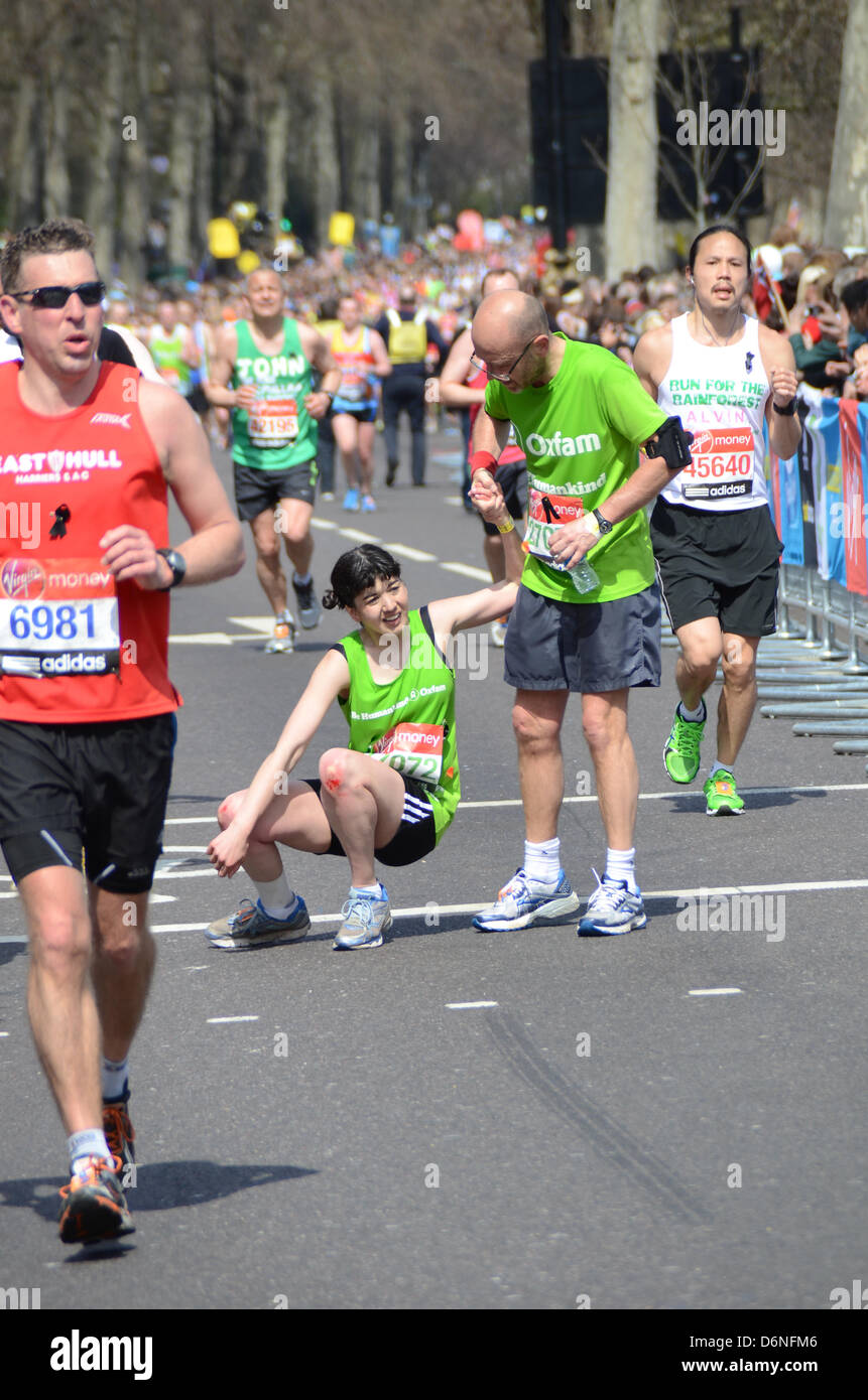 London Marathon 2013: Competitors Stock Photo