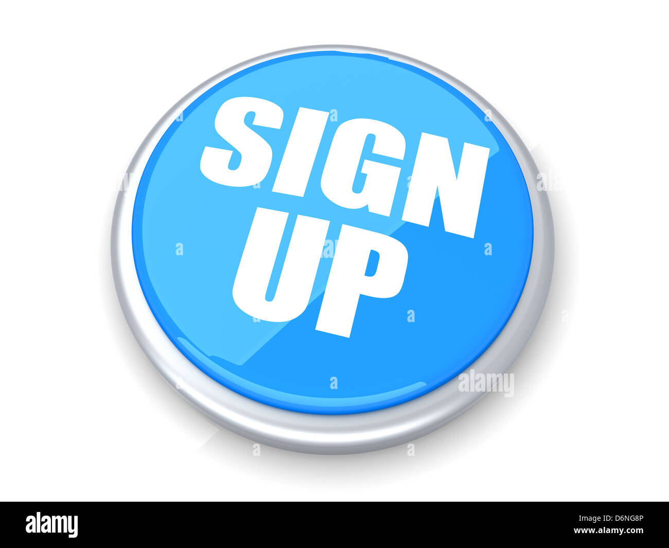 Sin Up Button Sign up button. 3D rendered illustration. Isolated on white Stock Photo ...