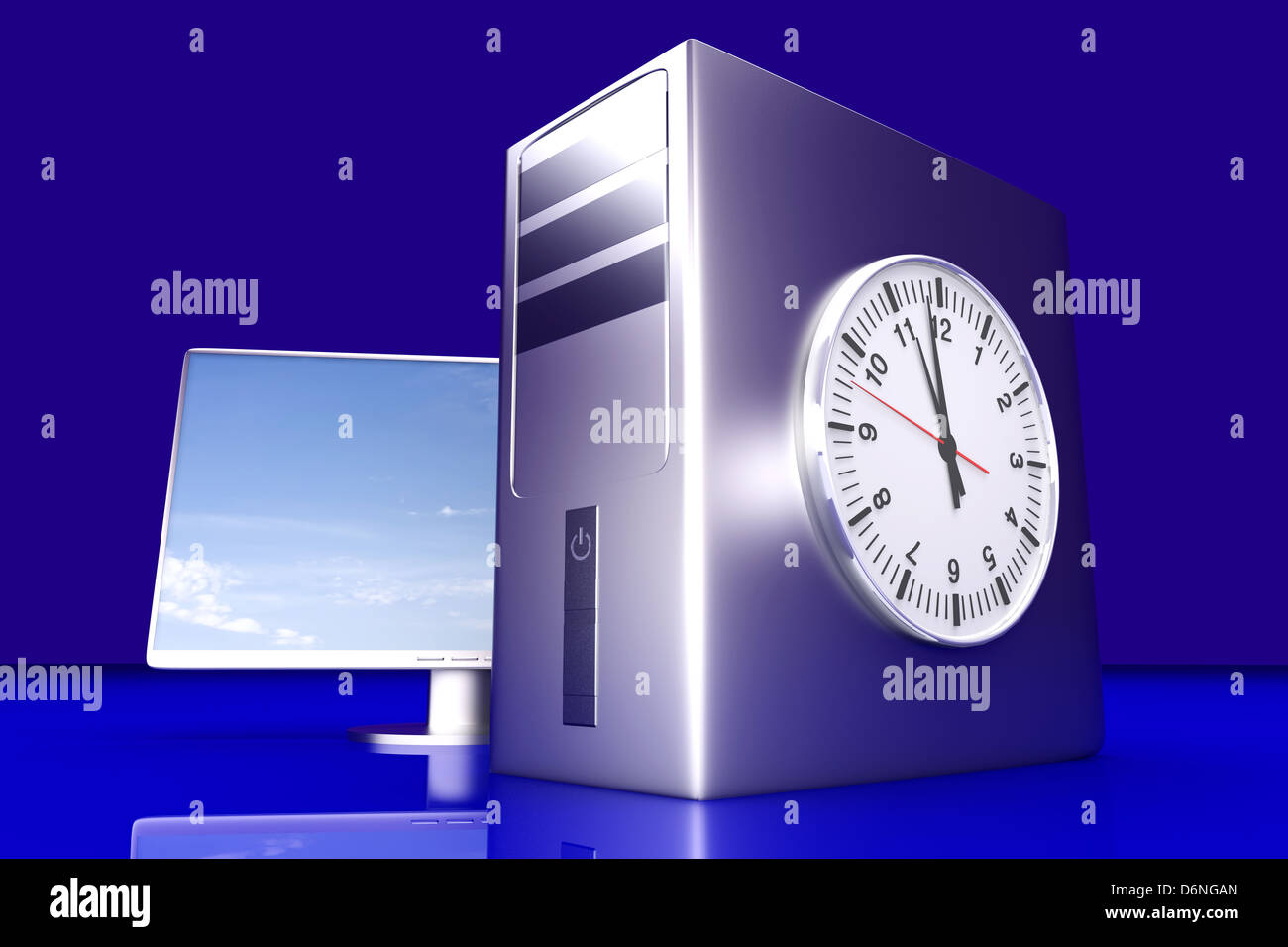 Digital time / server time. 3D rendered Illustration Stock Photo Alamy