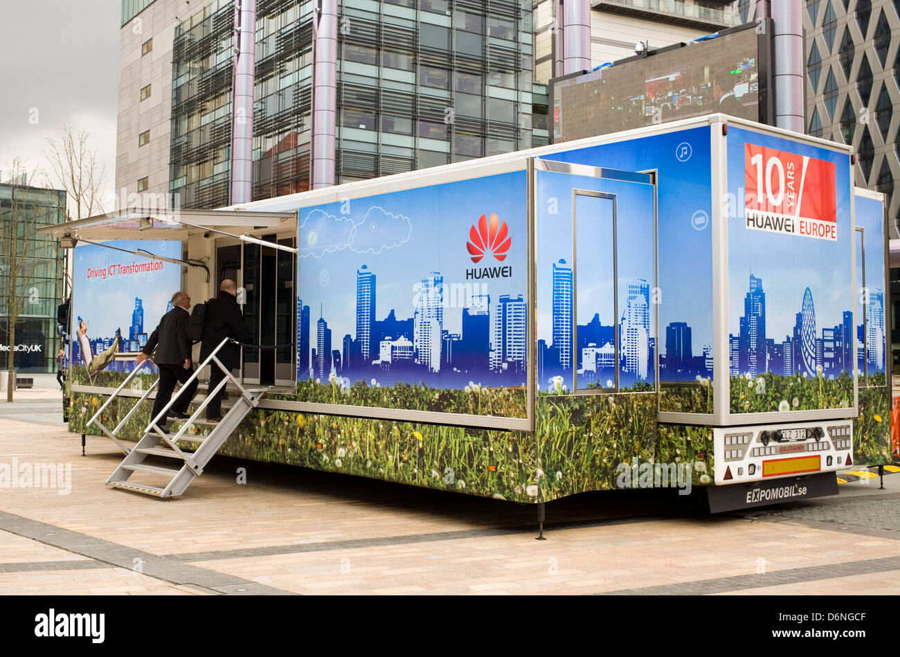 Huawei Exhibition Truck Stock Photo