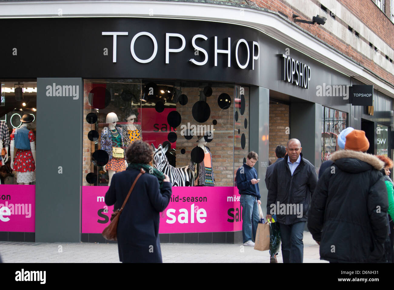 Topshop, Oxford street London Stock Photo